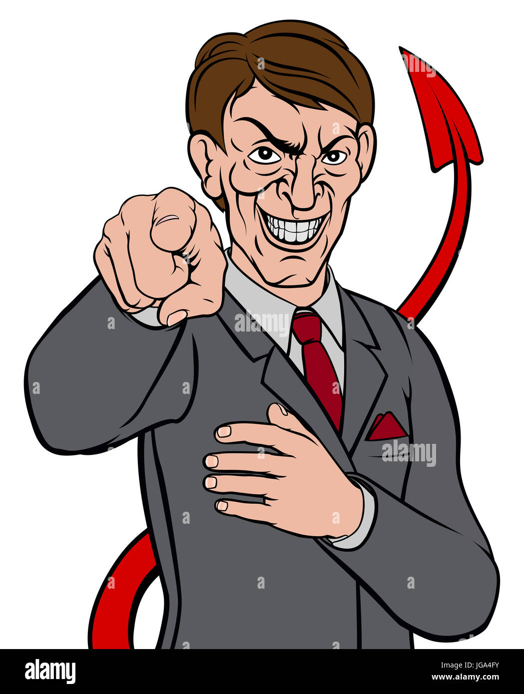 cartoon-evil-looking-business-man-in-a-suit-and-tie-pointing-his-finger-JGA4FY.jpg